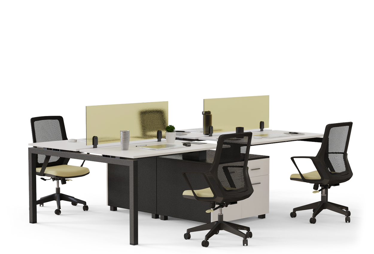 Sky Mid 4P Workstation - Ofis mobilyası - Ofis mobilyaları